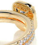 Load image into Gallery viewer, 2.50 Carat Radiant Shape Halo Moissanite Bridal Set Ring in Yellow Gold
