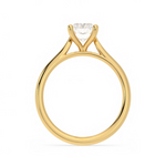 Load image into Gallery viewer, 1.50 Carat Radiant Cut Solitaire Cathedral Moissanite Ring in Yellow Gold
