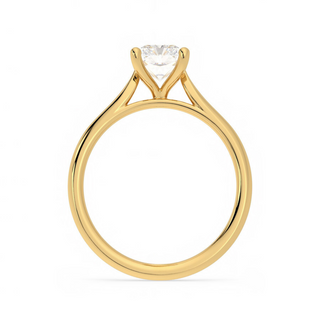 1.50 Carat Radiant Cut Solitaire Cathedral Moissanite Ring in Yellow Gold