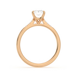 Load image into Gallery viewer, 1.80 Ct Radiant Cut 7 Stone Bridge Set Moissanite Ring in Rose Gold
