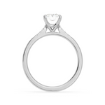 Load image into Gallery viewer, 1.80 Ct Radiant Cut 7 Stone Bridge Set Moissanite Ring in Rose Gold
