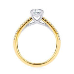 Load image into Gallery viewer, 1.50 Ct Radiant Cut Cathedral Set Moissanite Ring in Rose Gold
