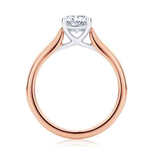 1.20 Carat Radiant Cut Moissanite Solitaire Ring in White Gold