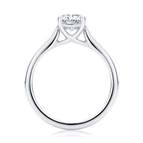 1.20 Carat Radiant Cut Moissanite Solitaire Ring in White Gold