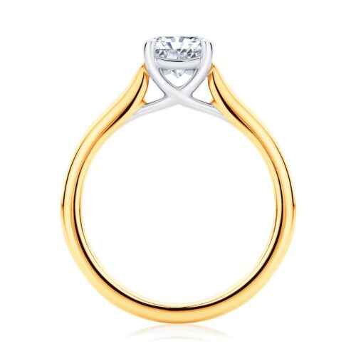 1.20 Carat Radiant Cut Moissanite Solitaire Ring in White Gold
