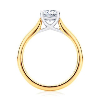 1.20 Carat Radiant Cut Moissanite Solitaire Ring in White Gold
