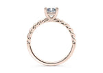Load image into Gallery viewer, 1.50 Ct Radiant Cut Moissanite Rope Design Ring in Yellow Gold

