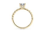Load image into Gallery viewer, 1.50 Ct Radiant Cut Moissanite Rope Design Ring in Yellow Gold
