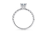 Load image into Gallery viewer, 1.50 Ct Radiant Cut Moissanite Rope Design Ring in Yellow Gold
