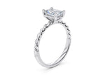 Load image into Gallery viewer, 1.50 Ct Radiant Cut Moissanite Rope Design Ring in Yellow Gold
