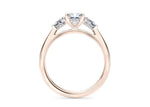 Load image into Gallery viewer, 2.50 Ct Radiant Cut Moissanite Three Stone Ring in White Gold
