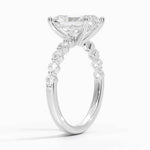Load image into Gallery viewer, 1.50 Carat Radiant Cut Prong Set Moissanite Ring in Rose Gold With Accent
