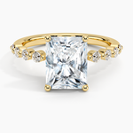 Load image into Gallery viewer, 1.50 Carat Radiant Cut Prong Set Moissanite Ring in Rose Gold With Accent

