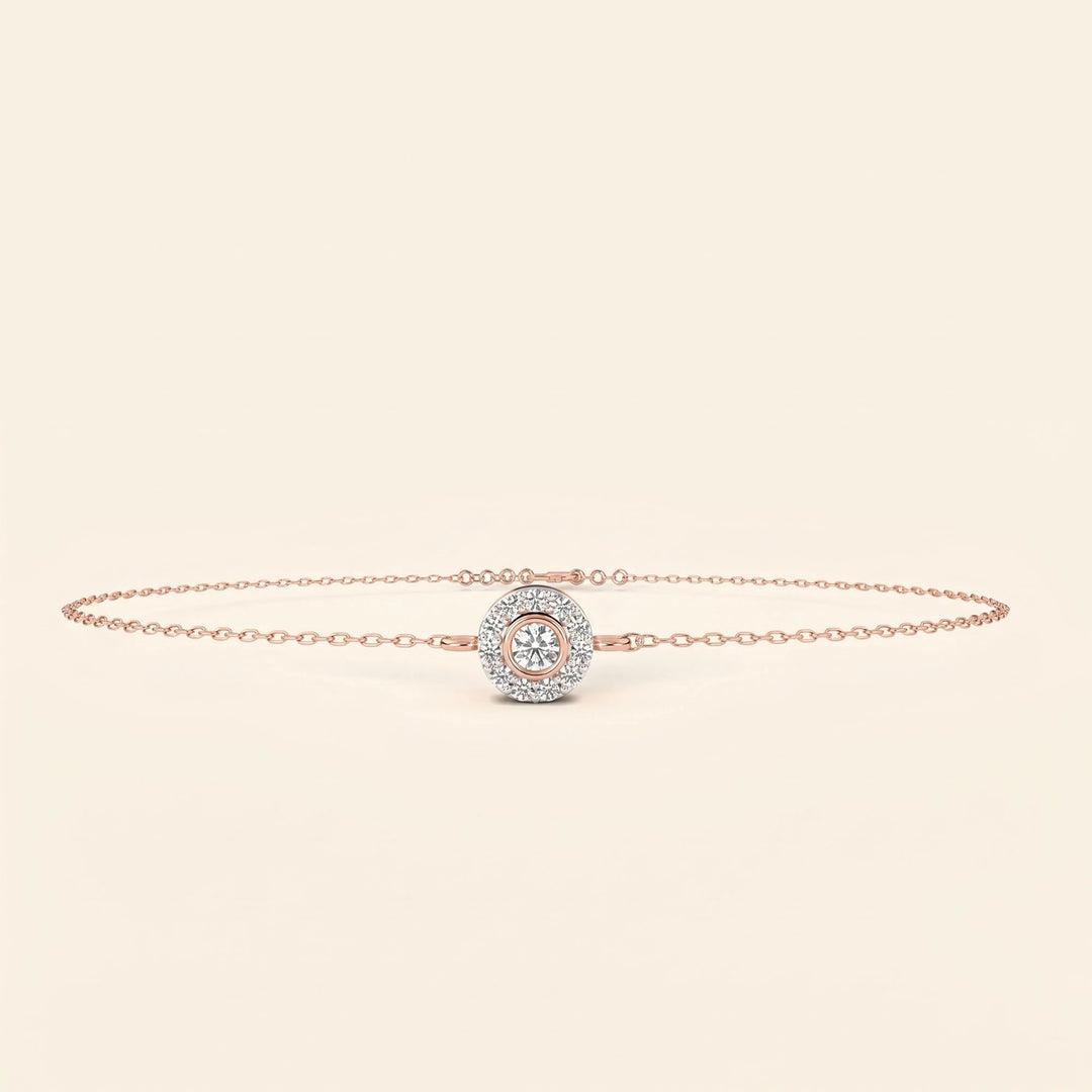 Round Halo Bracelet