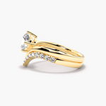Load image into Gallery viewer, 1.20 Ct Round Cut Moissanite Curved Bridal Set Ring in Rose Gold
