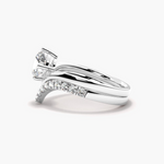 Load image into Gallery viewer, 1.20 Ct Round Cut Moissanite Curved Bridal Set Ring in Rose Gold
