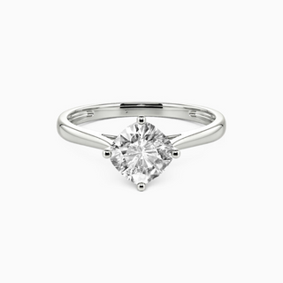 1 Carat Round Cut Moissanite Solitaire Ring in Rose Gold