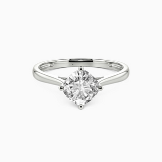 1 Carat Round Cut Solitaire Moissanite Ring in Rose Gold