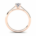 Load image into Gallery viewer, 1 Carat Round Cut Bridge Set Solitaire Moissanite Ring in Yellow Gold
