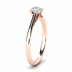 Load image into Gallery viewer, 1 Carat Round Cut Bridge Set Solitaire Moissanite Ring in Yellow Gold
