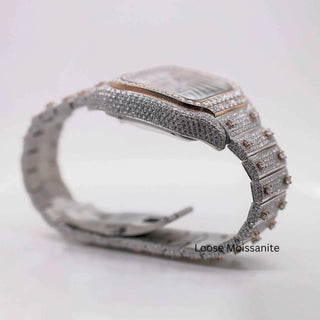 Santos Moissanite Diamond Watch