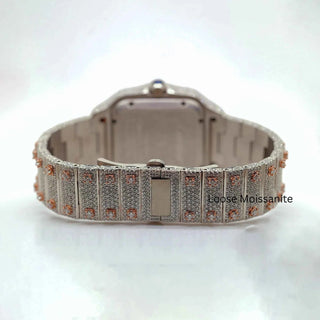 Santos Moissanite Diamond Watch