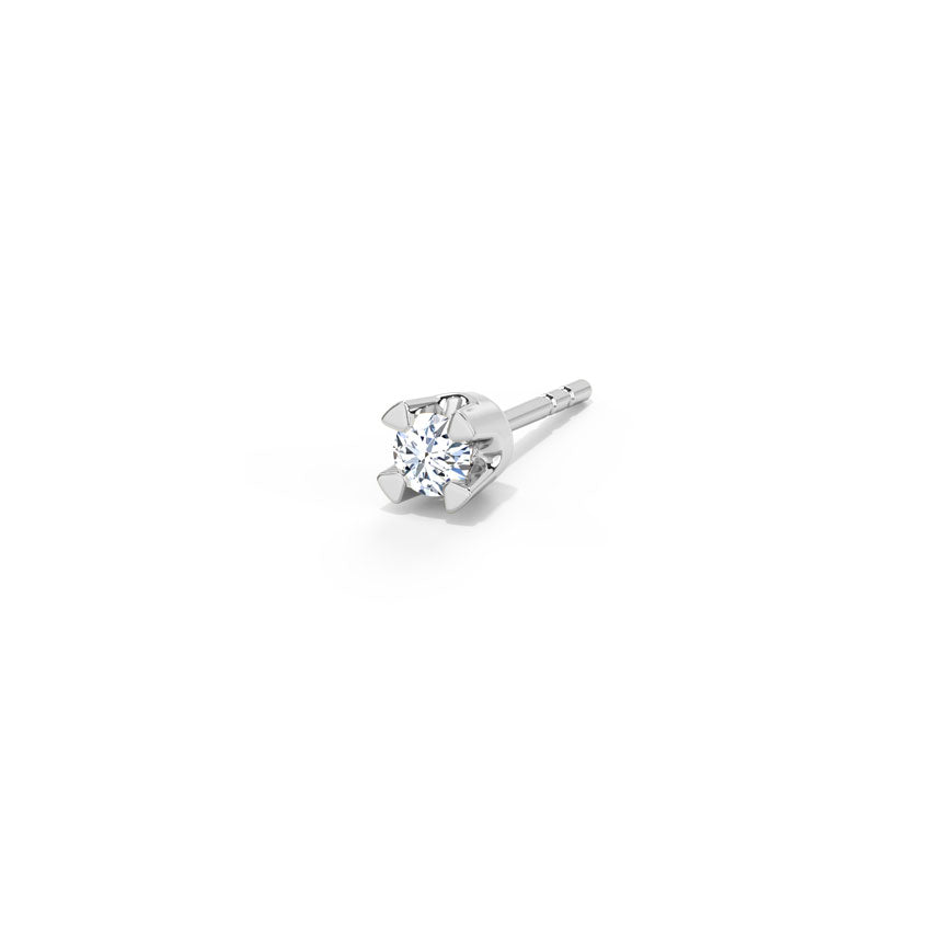 0.20 Carat Round Cut Moissanite Solitaire Studs For Men