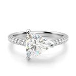 Load image into Gallery viewer, 2.50 Ct Trillion Shape East West Moissanite Ring in Yellow Gold
