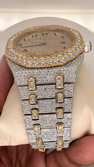 VVS Moissanite Diamond Watch In Two Tone