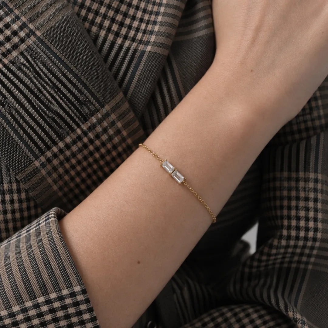 Baguette cut bracelet