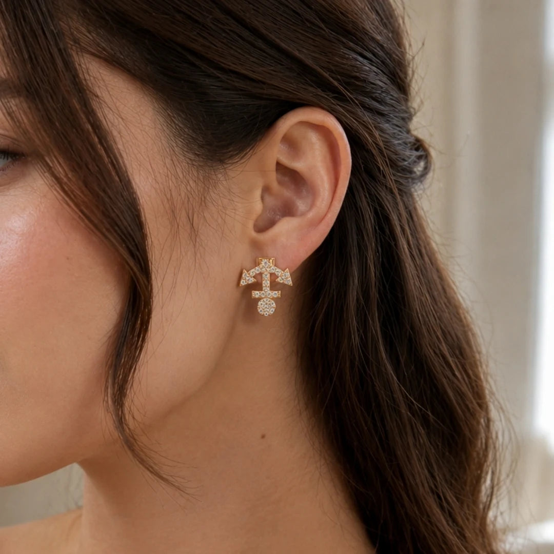 Anchor stud earrings