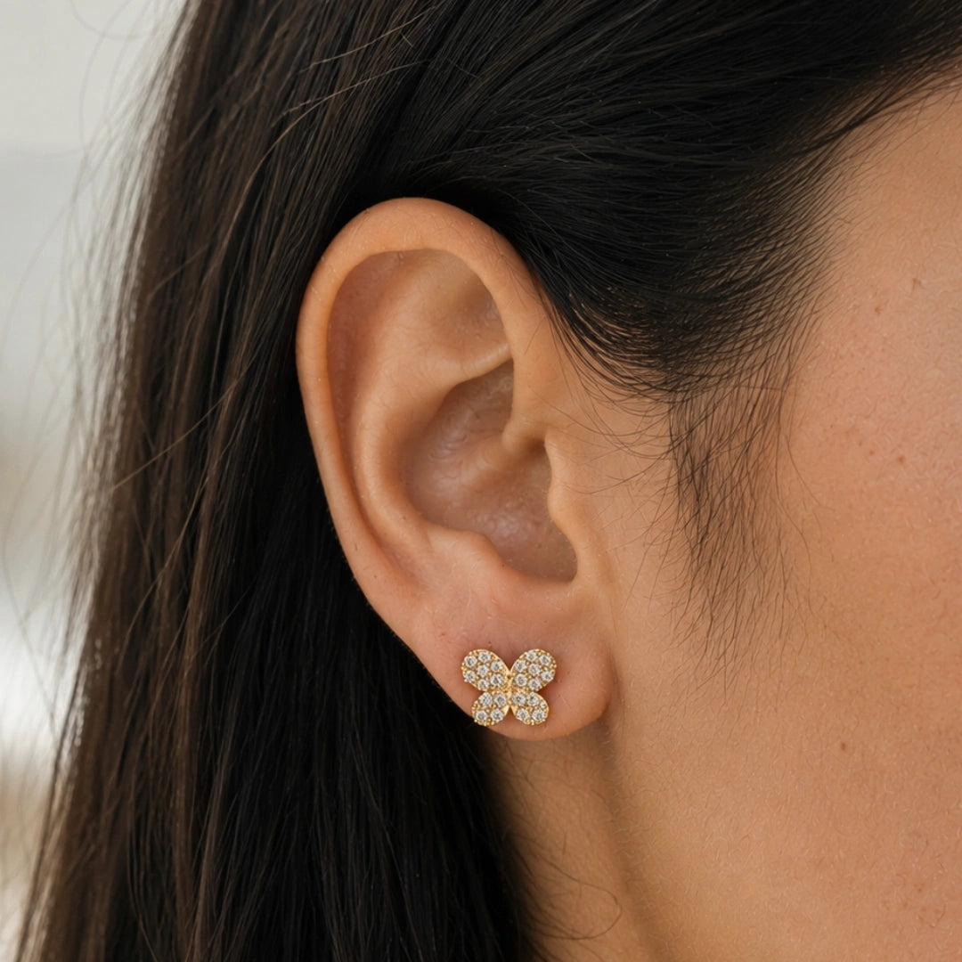 Butterfly stud earrings