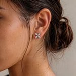 Load image into Gallery viewer, Earrings Studs Floral Marquise Cluster Design
