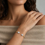 Load image into Gallery viewer, Pear Open Cuff Bangle
