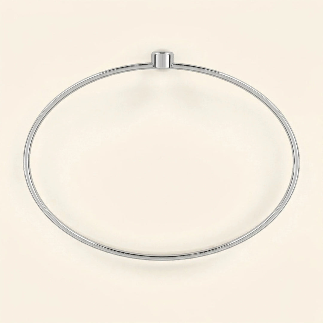 Bezel Set Bangle Bracelet