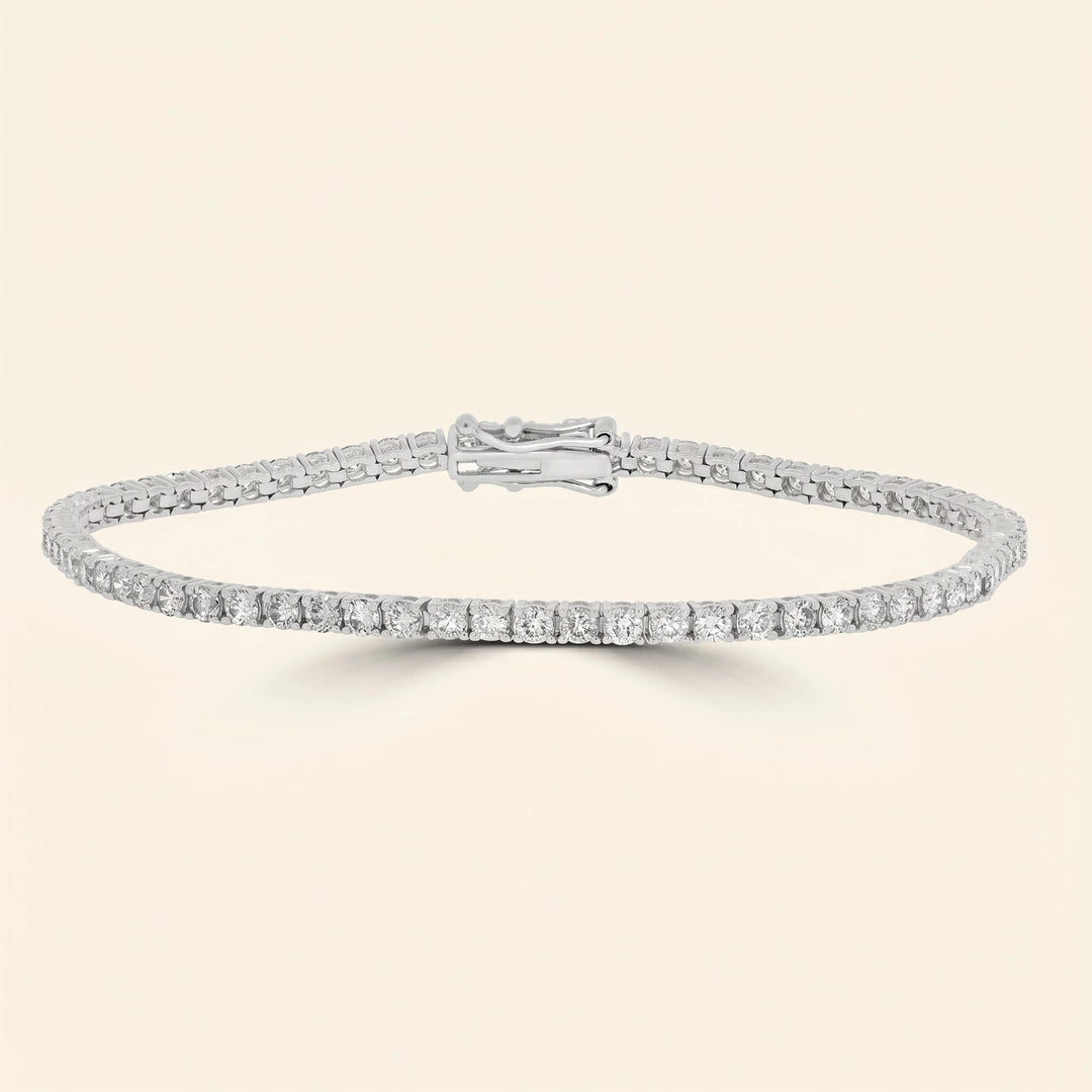Round Shaped Tennis Bracelet Womens