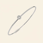 Load image into Gallery viewer, Bezel Set Bangle Bracelet
