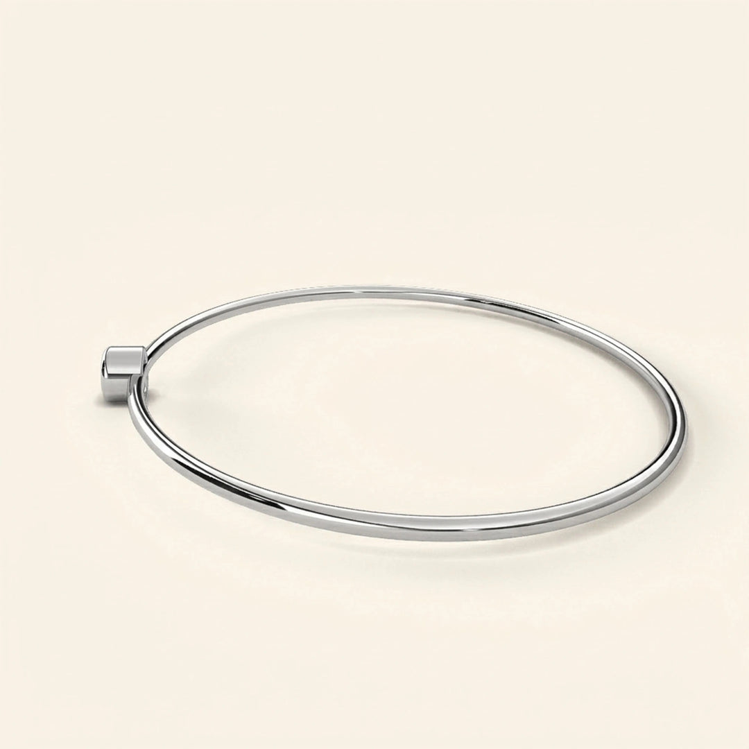 Bezel Set Bangle Bracelet