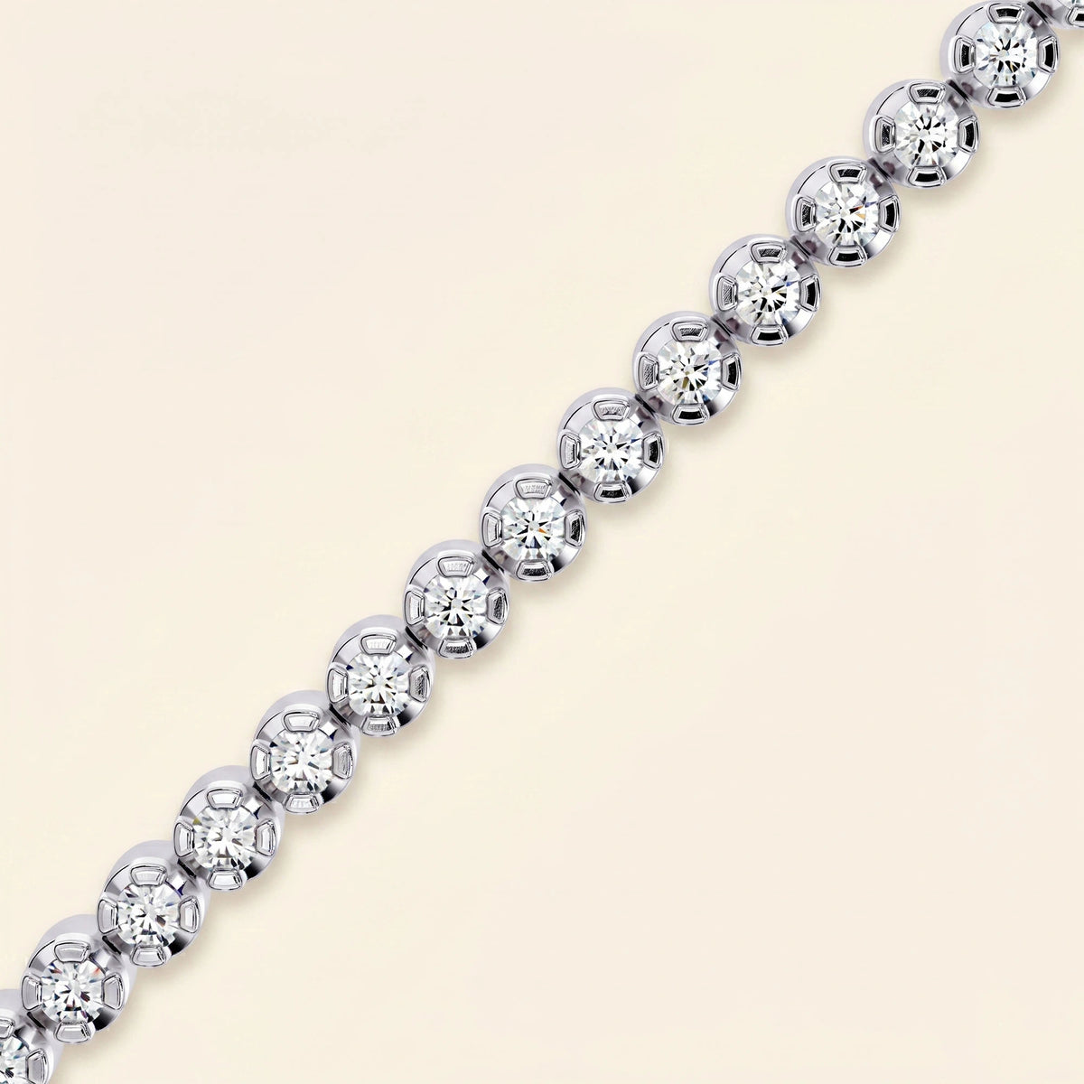 Round shape tennis bracelet