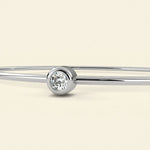 Load image into Gallery viewer, Bezel Set Bangle Bracelet
