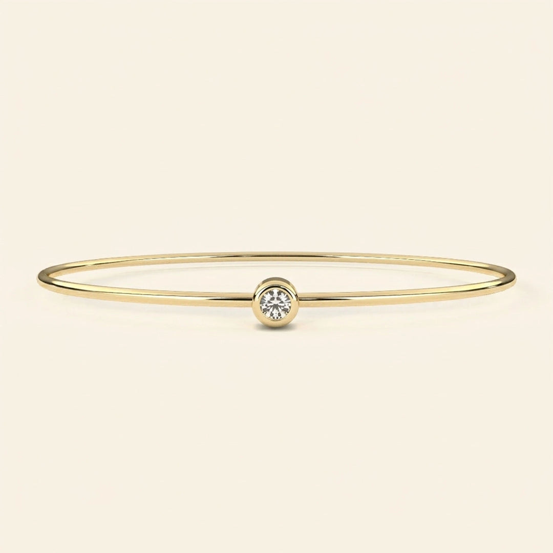Bezel Set Bangle Bracelet
