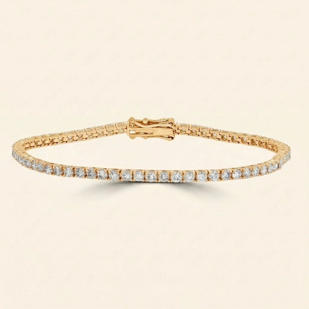 Round Shaped Tennis Bracelet Womens