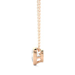 Load image into Gallery viewer, 1.50 Ct Bezel Round Stone Moissanite Pendant In Rose Gold

