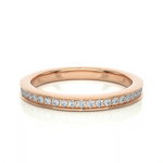 Load image into Gallery viewer, 1.30 mm Moissanite Channel Setting Ring rose gold
