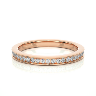 1.30 Mm Moissanite Channel Setting Wedding Band in Yellow Gold