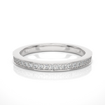 Load image into Gallery viewer, 1.30 Mm Pave Set Moissanite Wedding Band In Rose Gold
