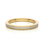 Load image into Gallery viewer, 1.30 mm Moissanite Channel Setting Ring yellow gold

