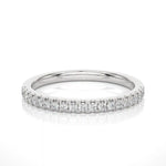Load image into Gallery viewer, 1.40 Mm V-Split Round Moissanite Wedding Band In White Gold
