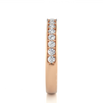 Load image into Gallery viewer, 1.90 Mm Pave Set Round Moissanite Wedding Band In Rose Gold Loose Moissanite
