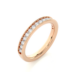 Load image into Gallery viewer, 1.90 Mm Pave Set Round Moissanite Wedding Band In Rose Gold Loose Moissanite
